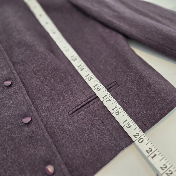 Vintage Pendleton Cropped Wool Jacket Made in USA Womens 12 Purple - Picture 4 of 9